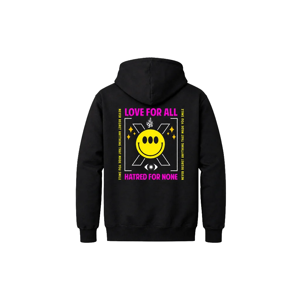 Love For All Dual-Print Black Hoodie