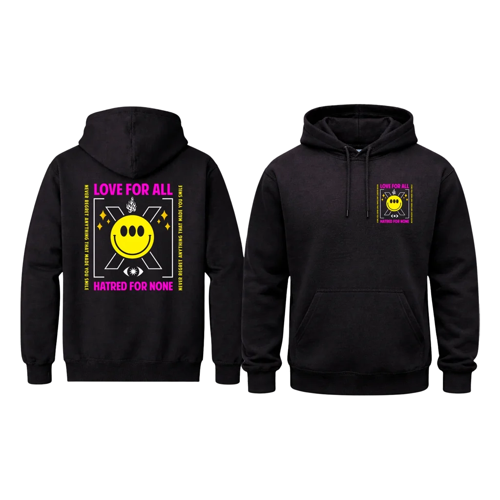 Love For All Dual-Print Black Hoodie