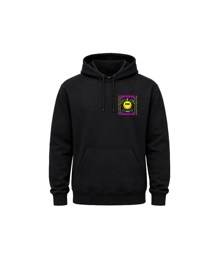Love For All Dual-Print Black Hoodie