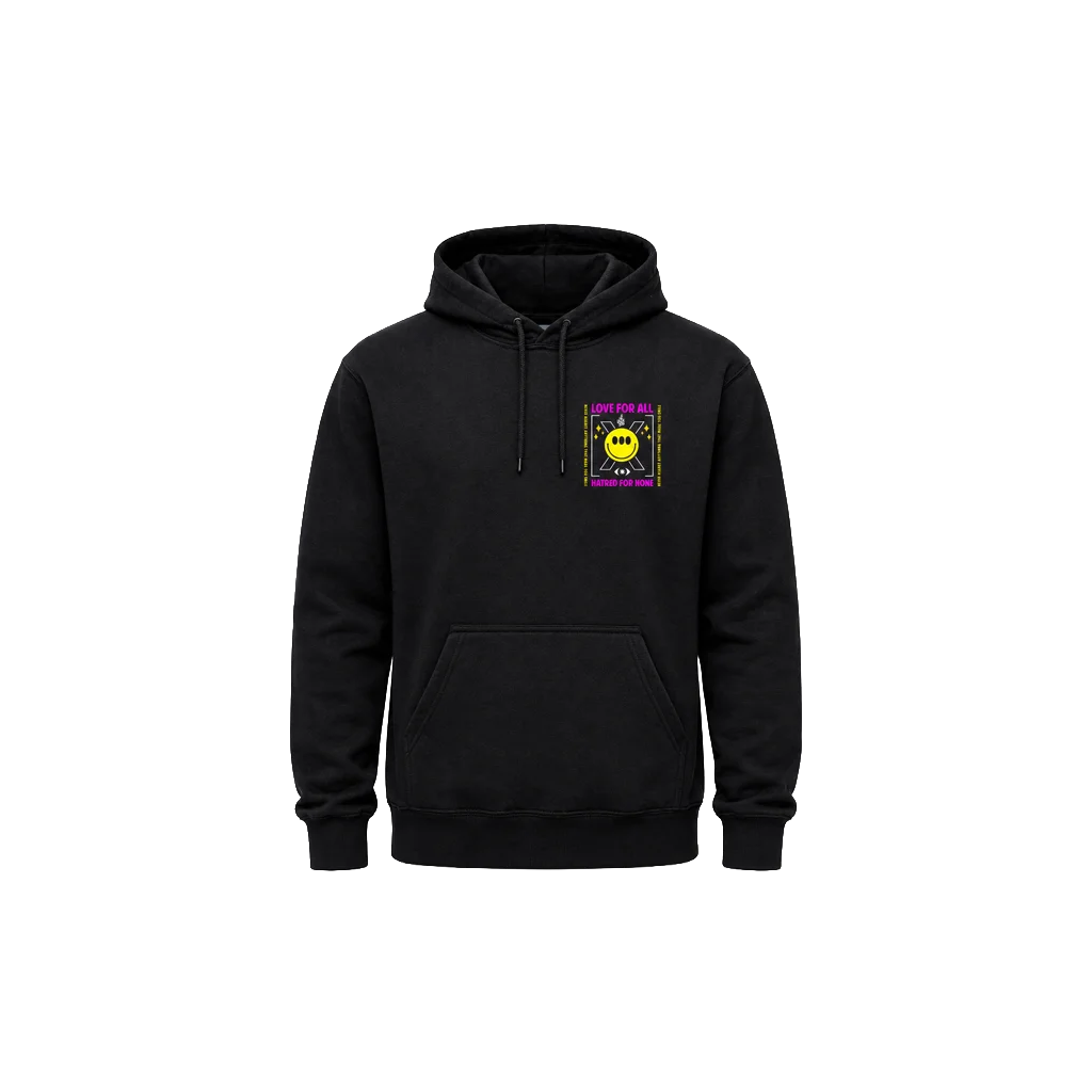 Love For All Dual-Print Black Hoodie