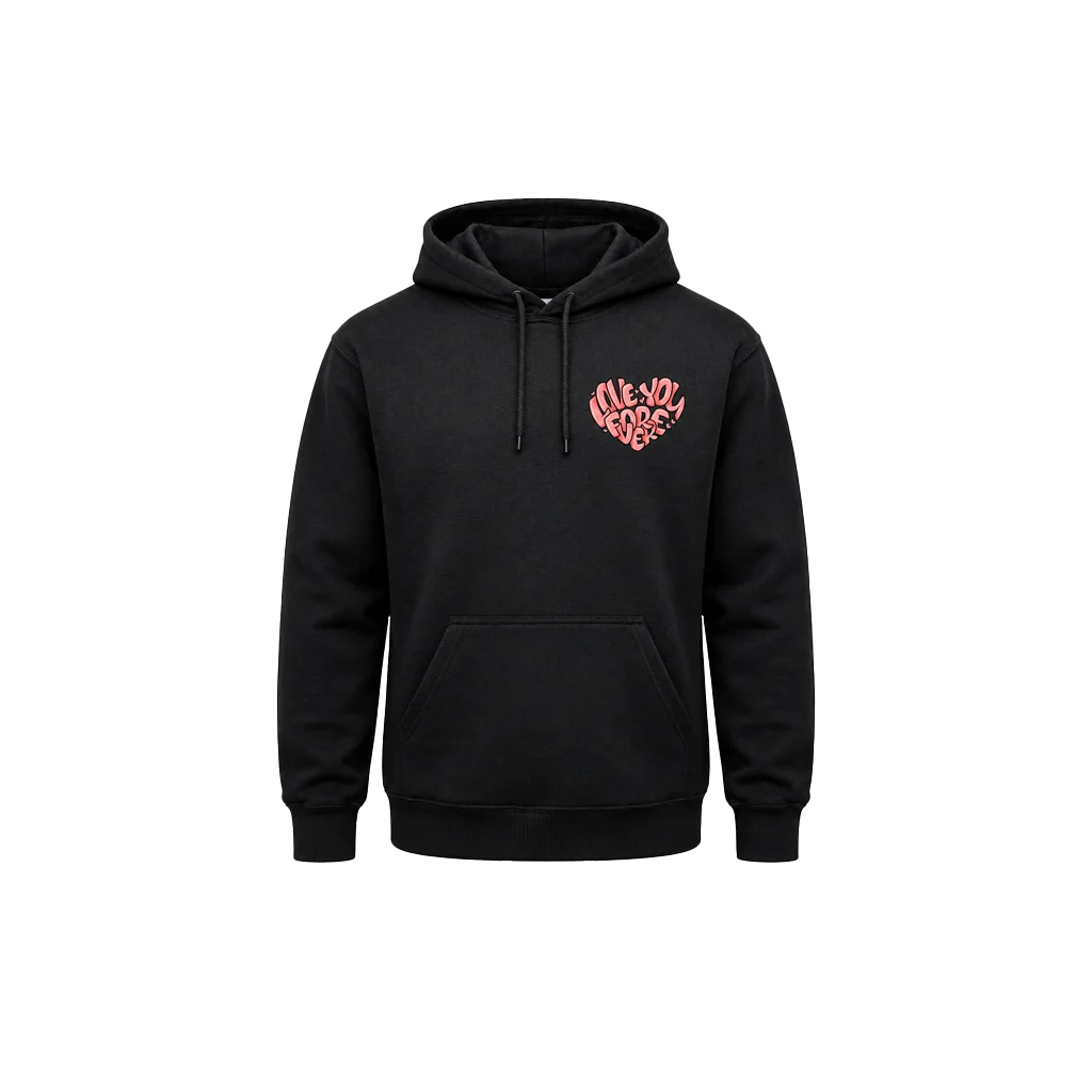 Love You Forever Dual-Print Heart Hoodie