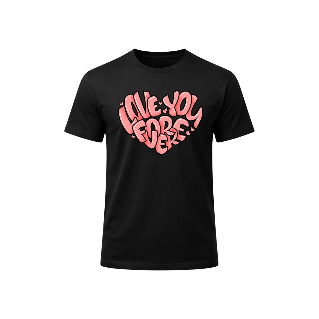 Love You Forever Heart Graphic T-Shirt