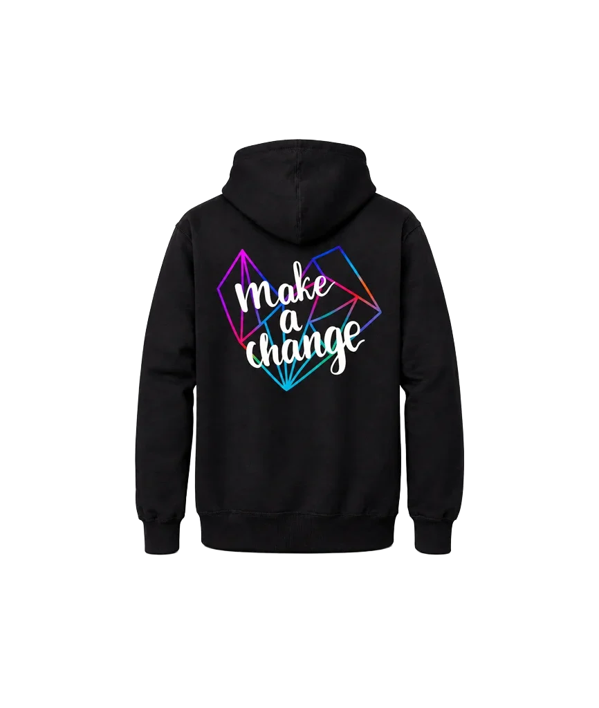 Make A Change Front And Back Print Hoodie