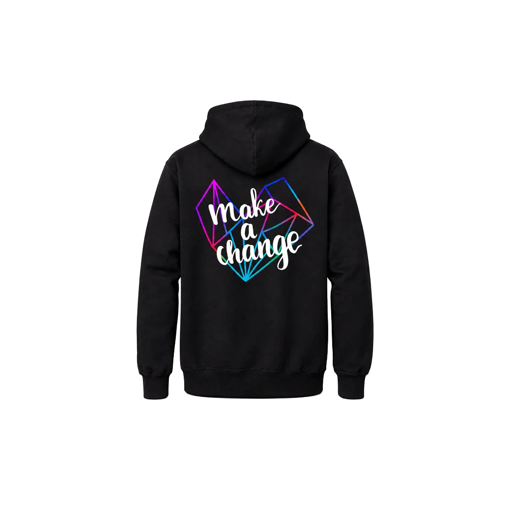Make A Change Front And Back Print Hoodie