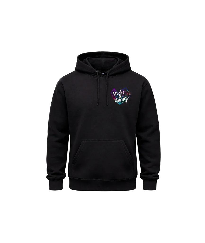 Make A Change Front And Back Print Hoodie