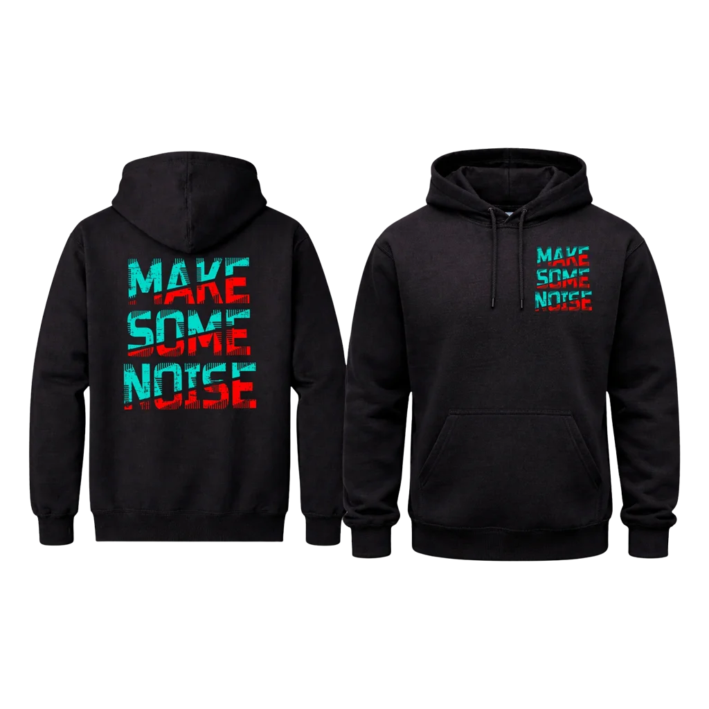 Make Some Noise Dual Print Fleece Hoodie