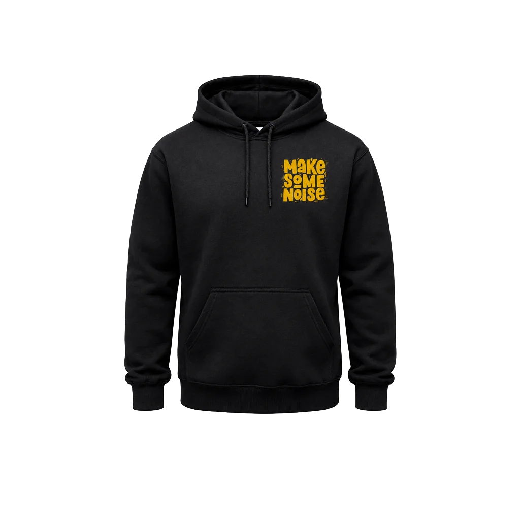 Make Some Noise Front And Back Print Hoodie