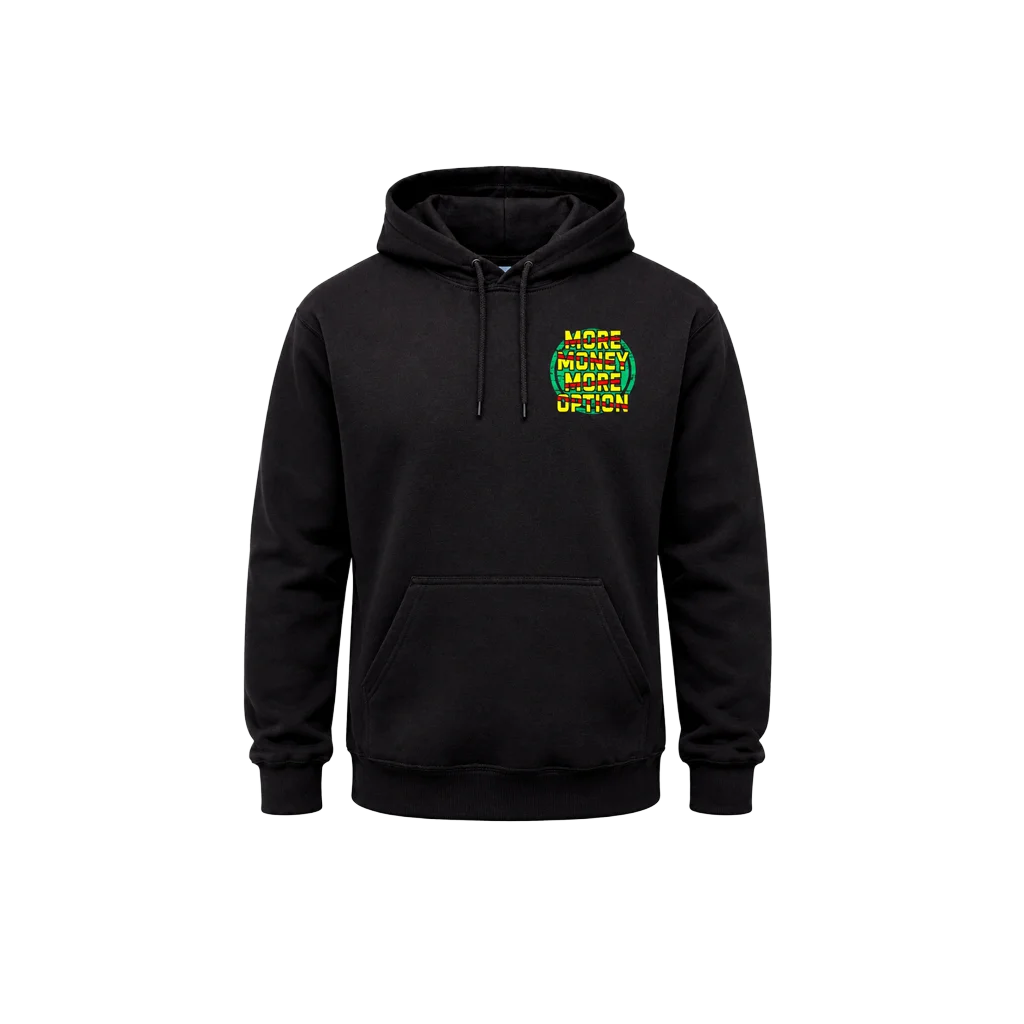 More Money More Option Front And Back Print Hoodie