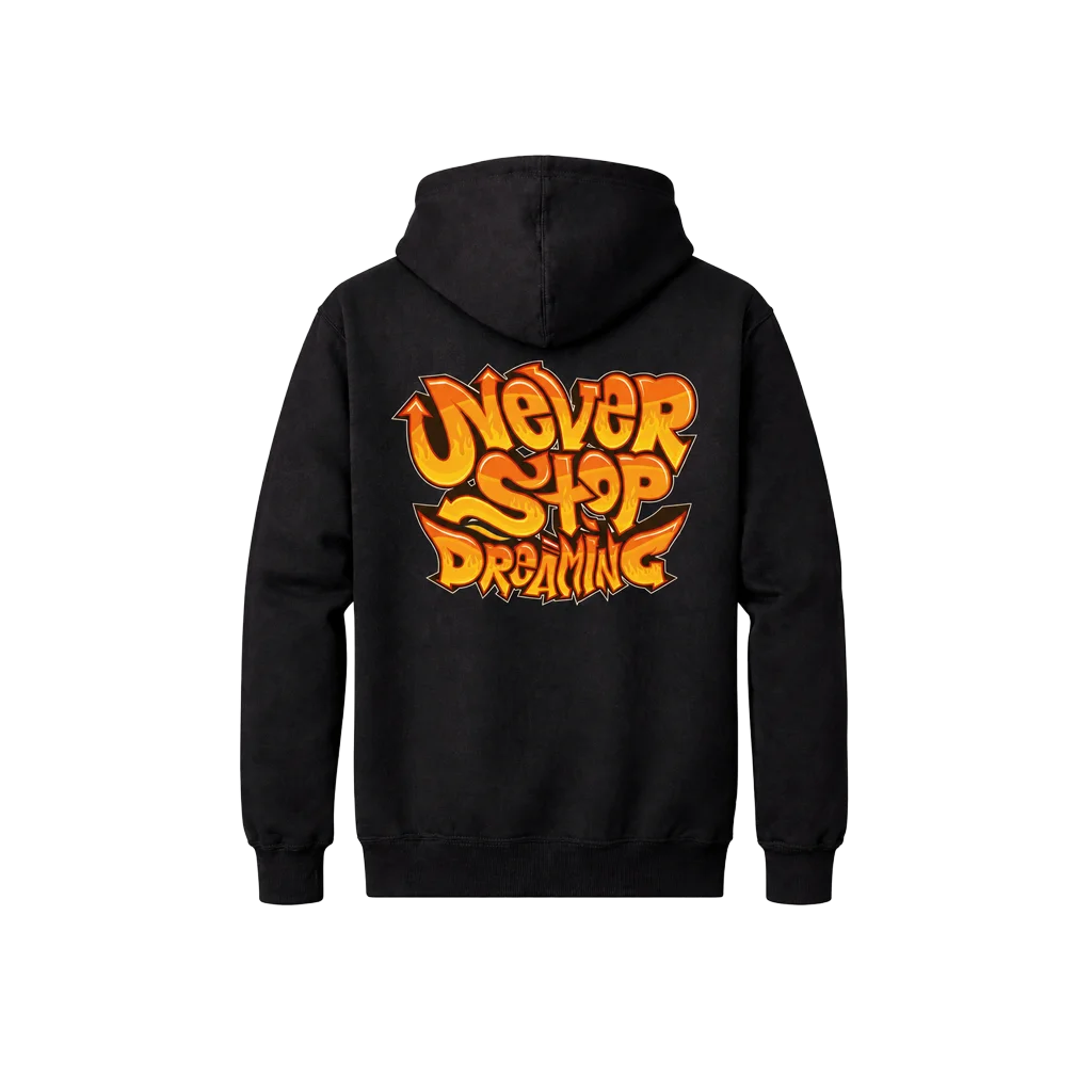 Never Stop Dreaming Front And Back Print Hoodie