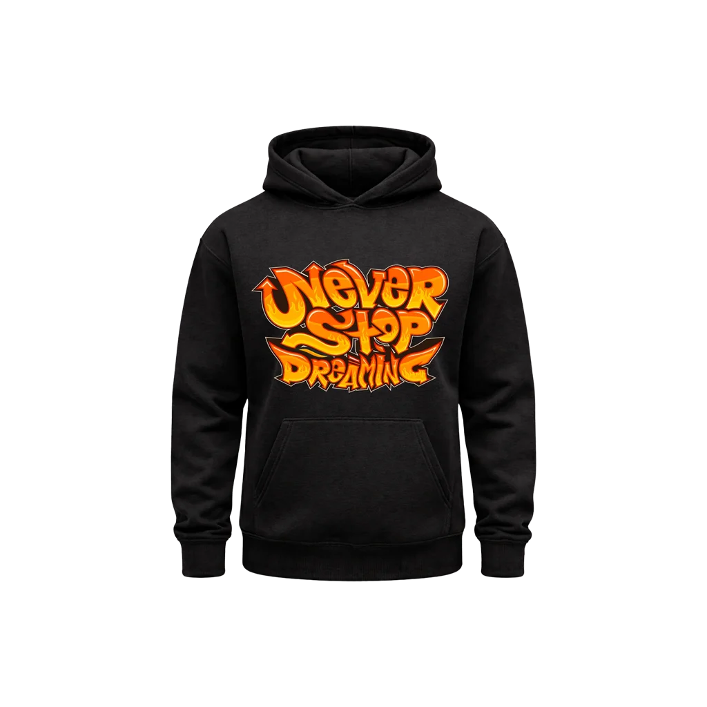 Never Stop Dreaming Black Hoodie