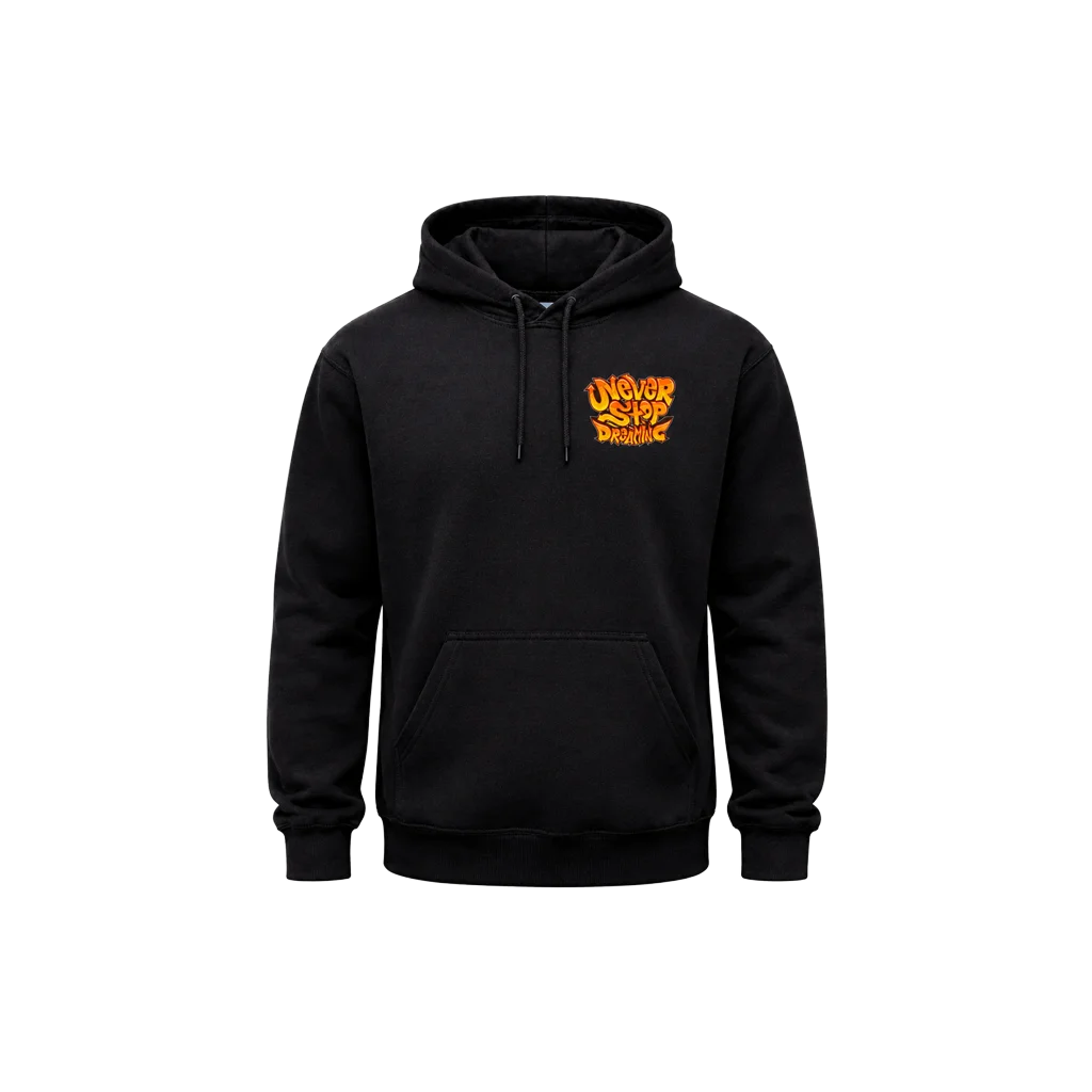 Never Stop Dreaming Front And Back Print Hoodie