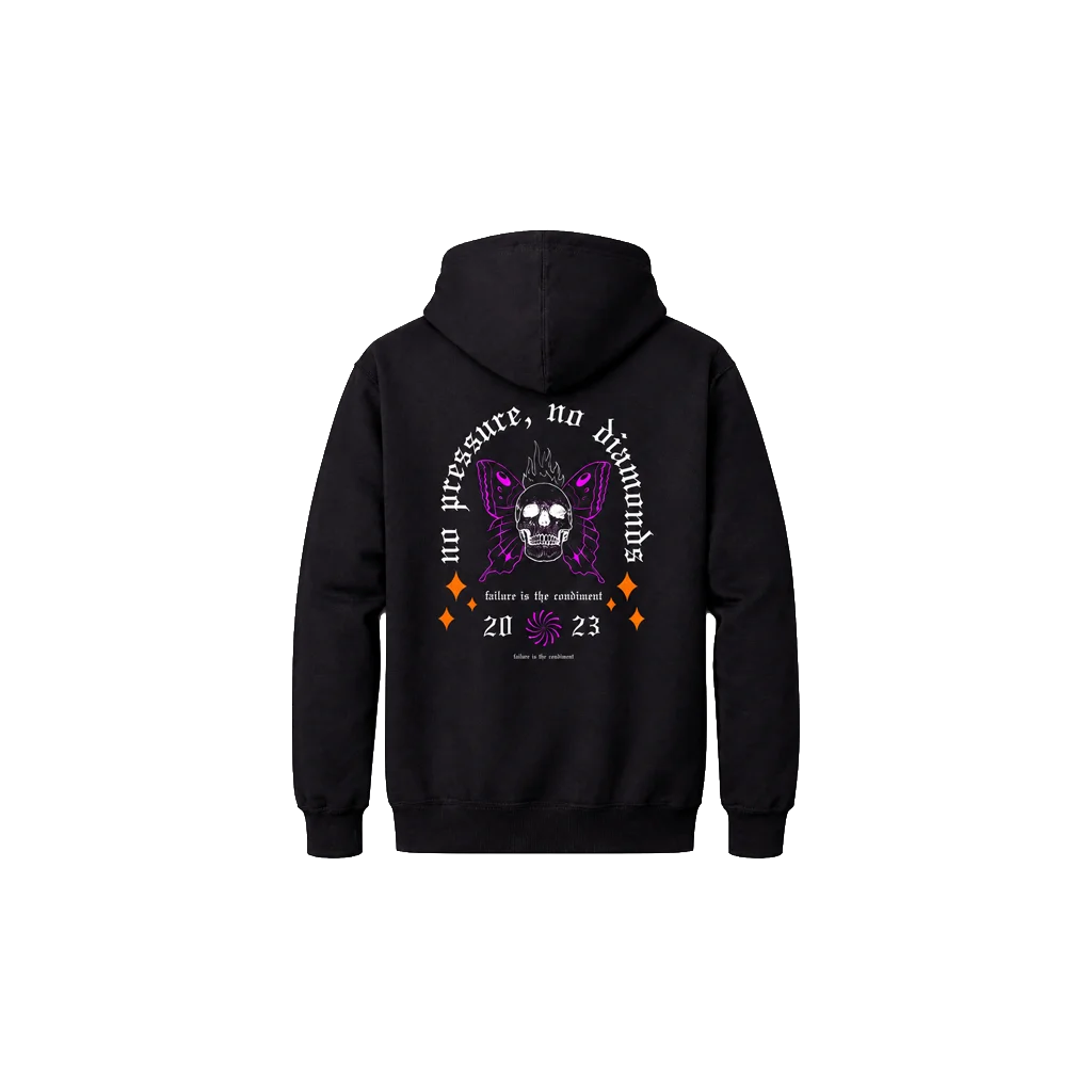 No Pressure No Diamonds Skull Hoodie