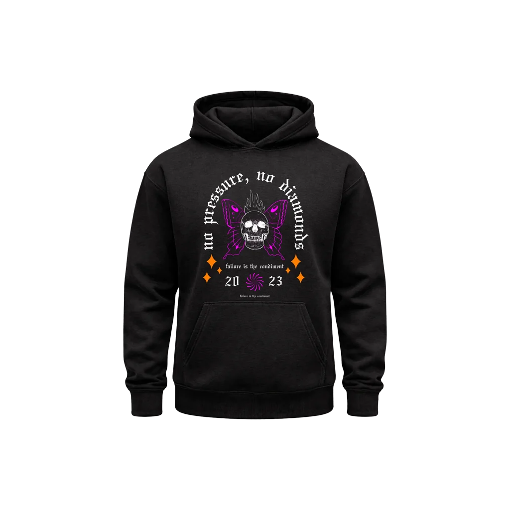 No Pressure, No Diamonds Black Hoodie