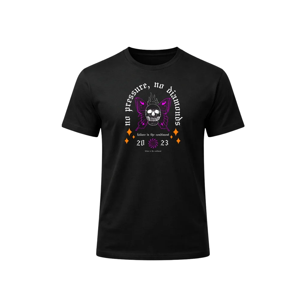Gothic Skull and Butterfly Tee