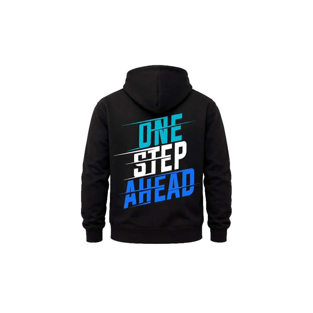 One Step Ahead Dual-Print Athletic Hoodie