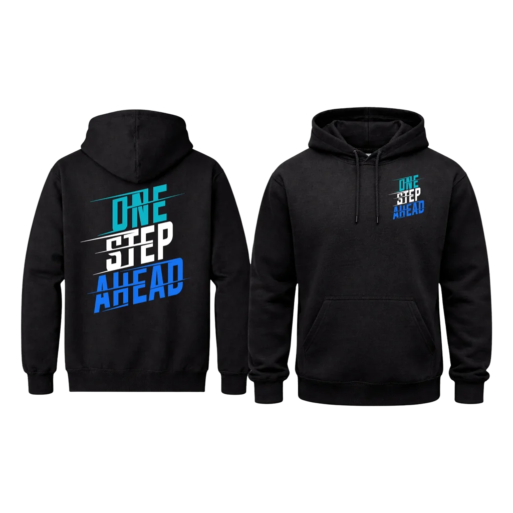 One Step Ahead Dual-Print Athletic Hoodie