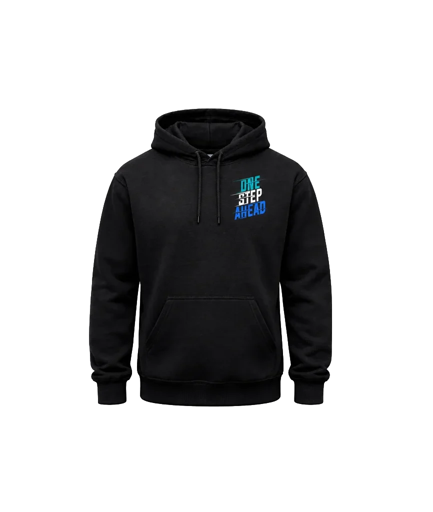 One Step Ahead Front And Back Print Hoodie