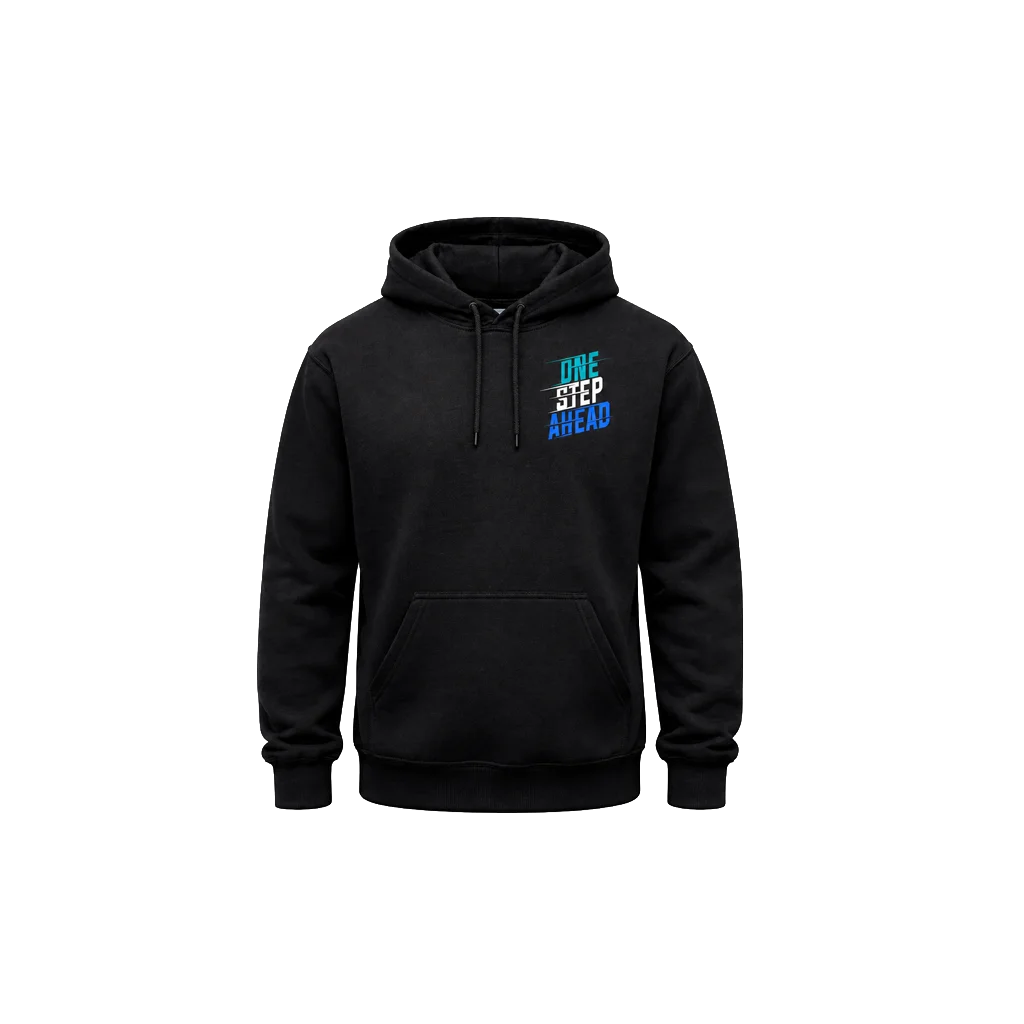 One Step Ahead Front And Back Print Hoodie