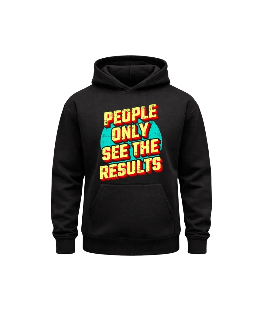 Results Quote Black Pullover Hoodie