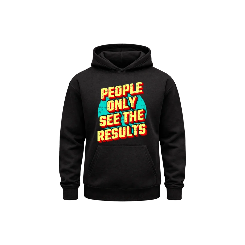 Results Quote Black Pullover Hoodie