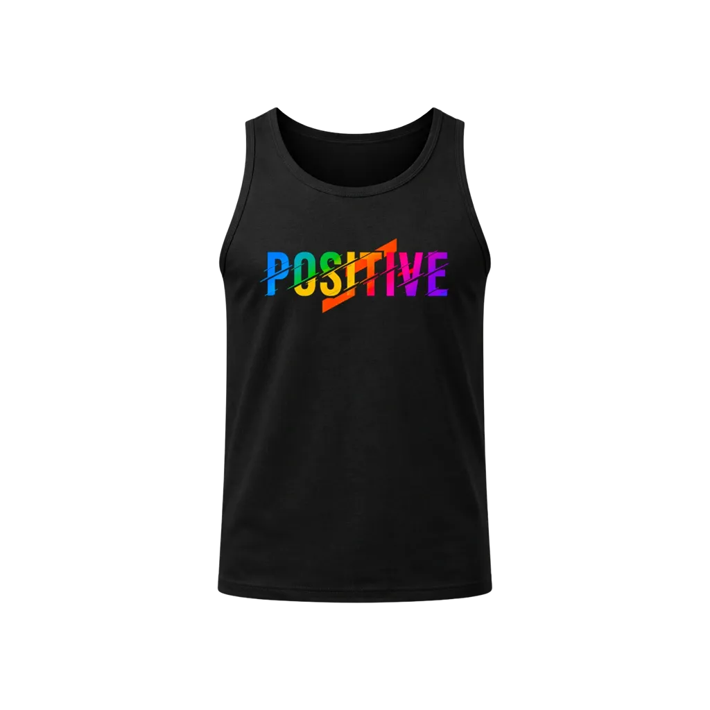 Positive Black Sleeveless Tank