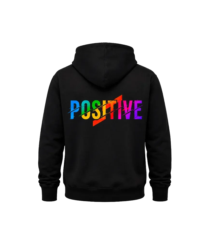 Dual-Sided Positive Print Hoodie