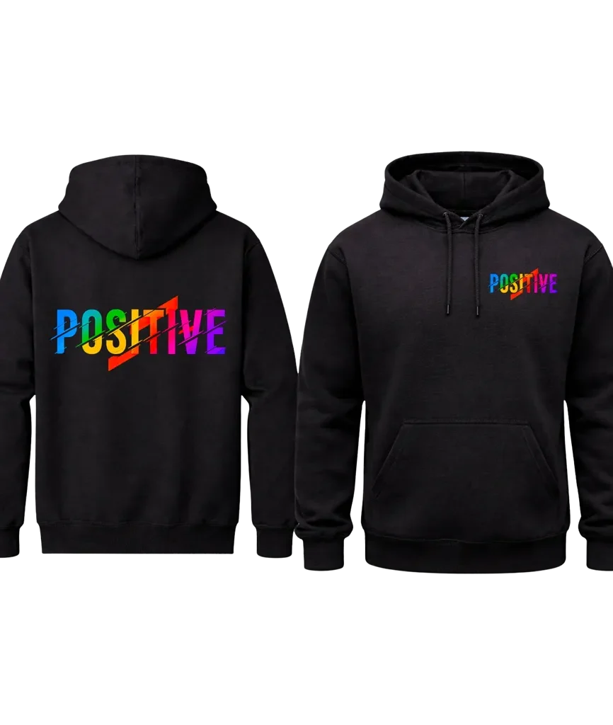 Dual-Sided Positive Print Hoodie