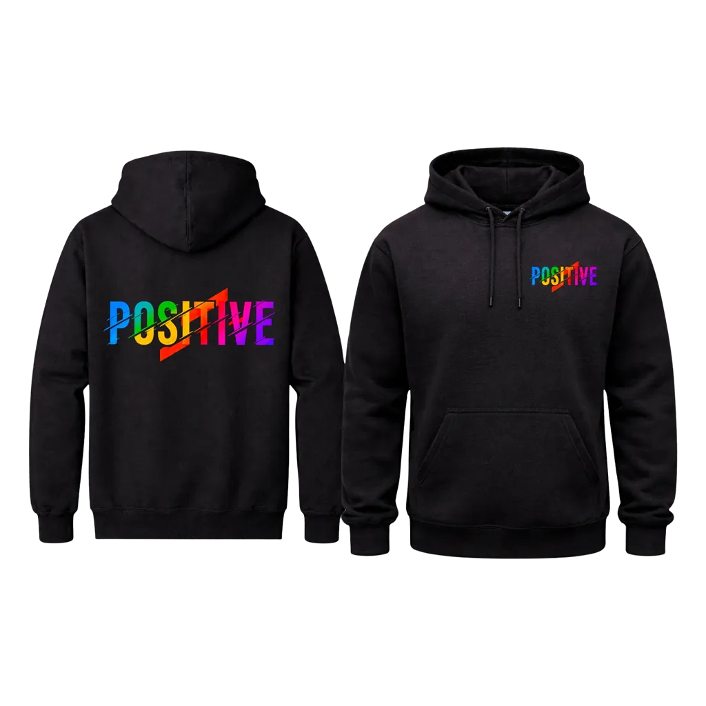 Dual-Sided Positive Print Hoodie