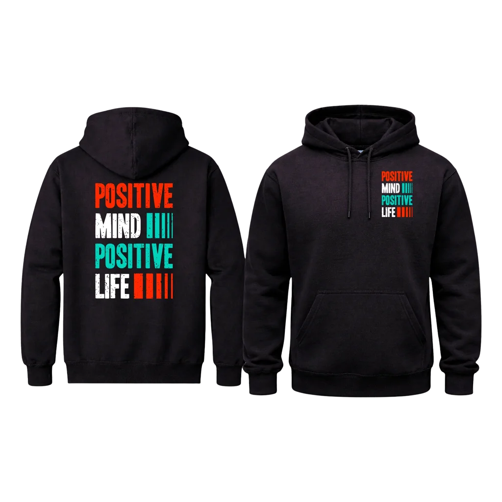 Positive Life Double Graphic Hoodie