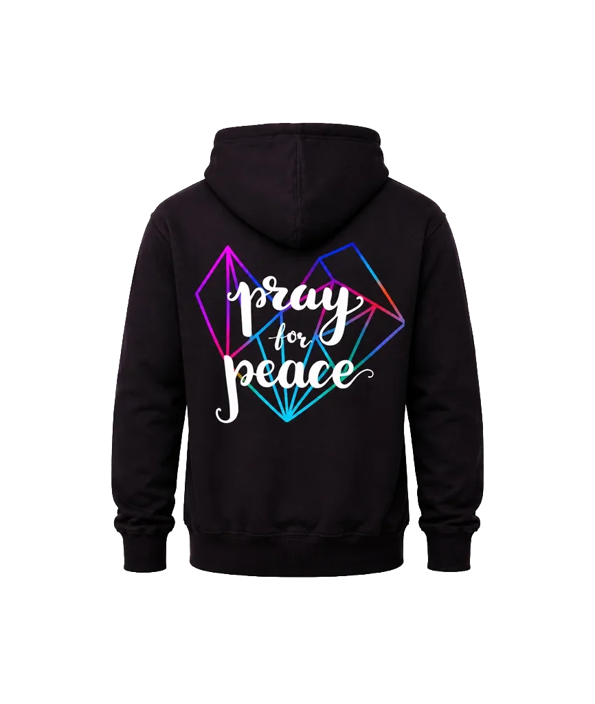 Pray For Peace Black Hoodie