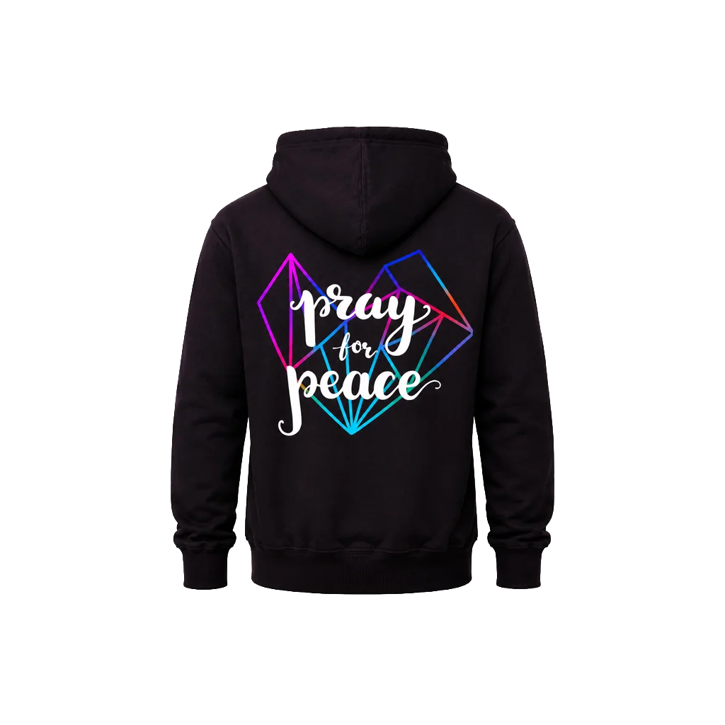 Pray For Peace Black Hoodie