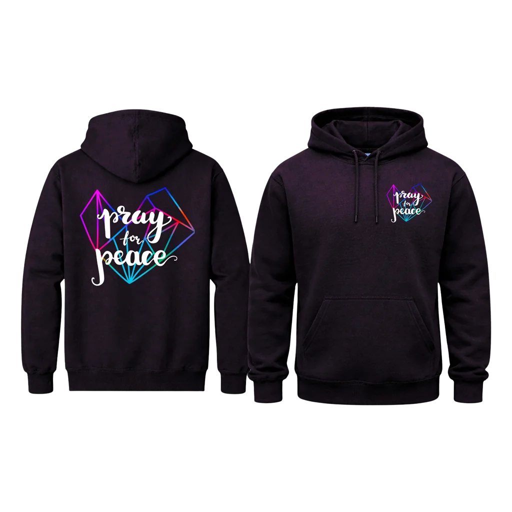 Pray For Peace Black Hoodie