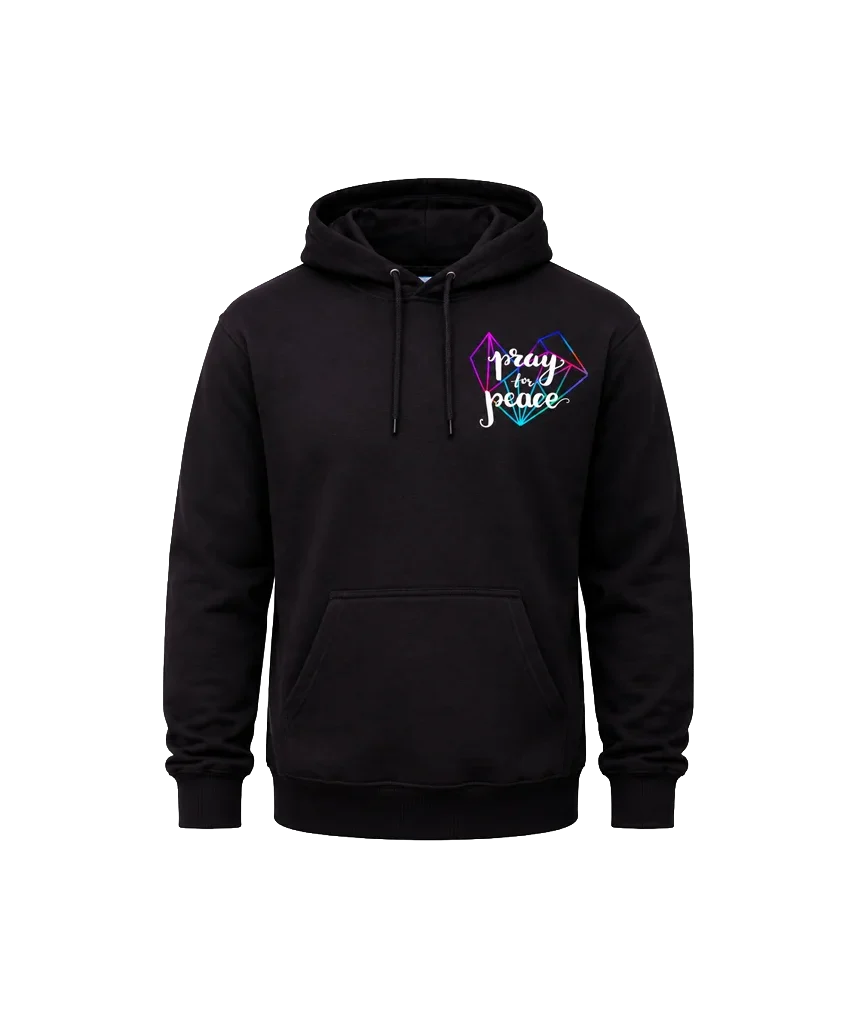Pray For Peace Black Hoodie