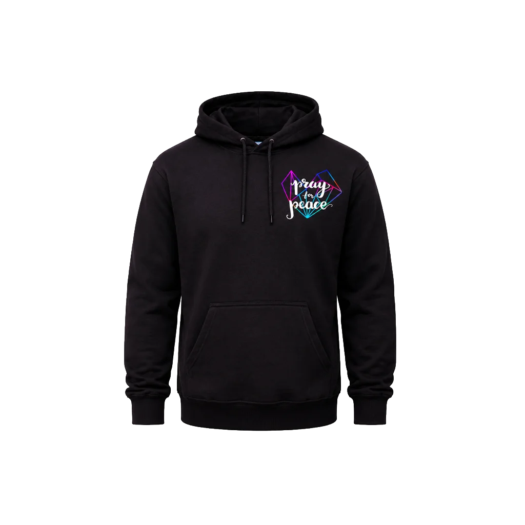 Pray For Peace Black Hoodie