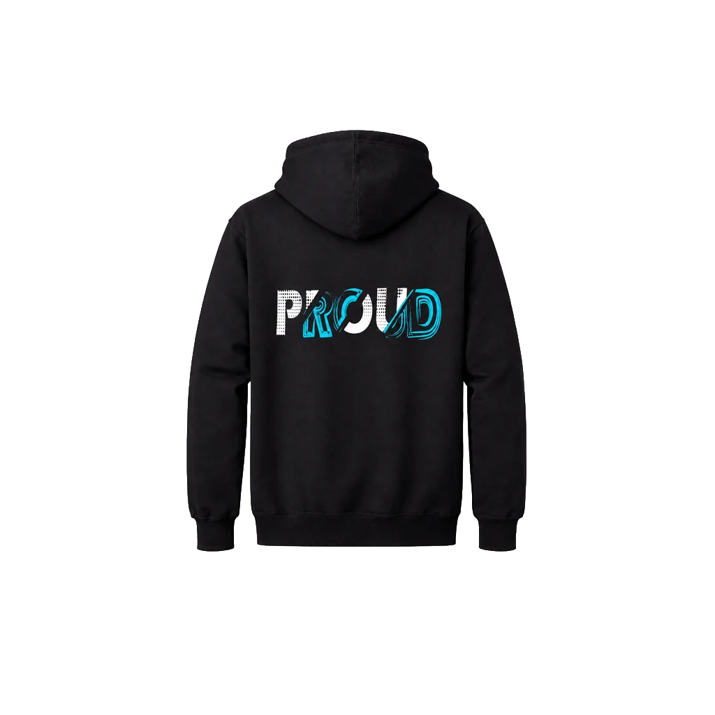Proud Abstract Dual Print Pullover Hoodie
