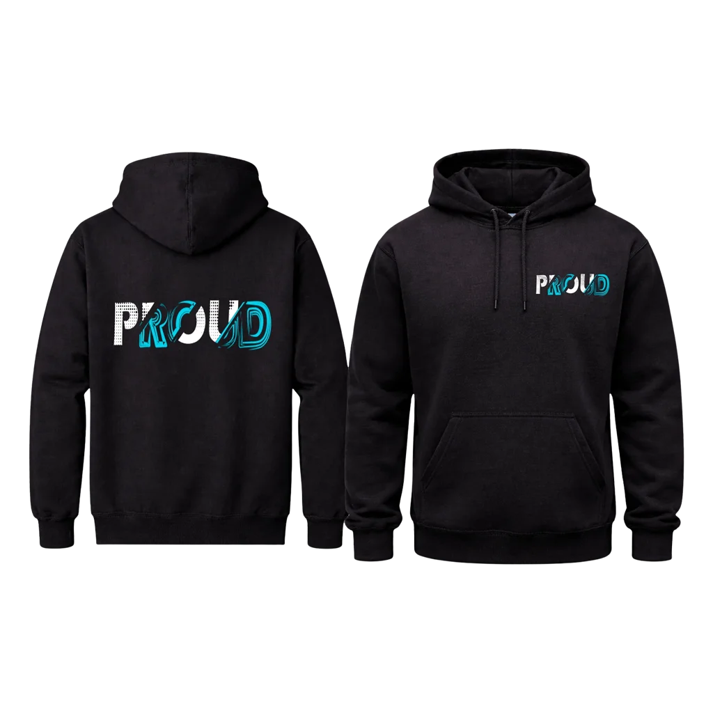 Proud Abstract Dual Print Pullover Hoodie