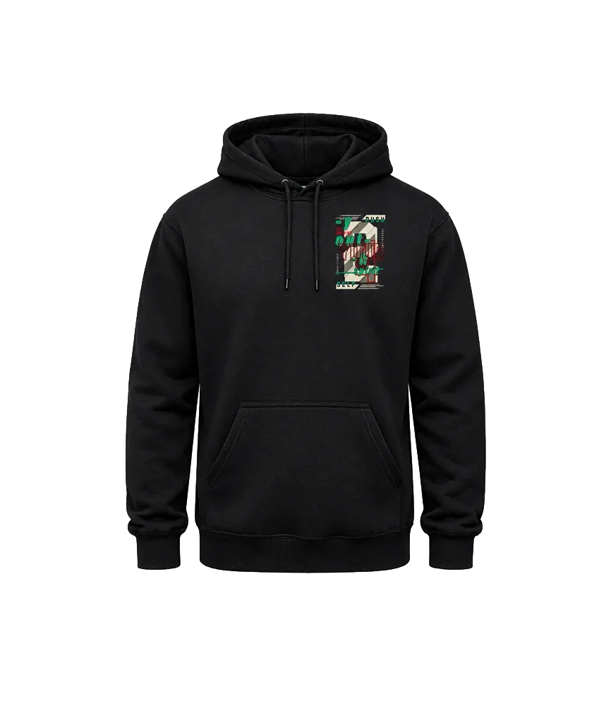 Push Yourself Front And Back Print Hoodie