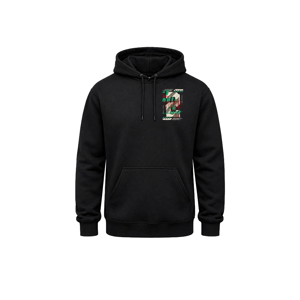 Push Yourself Front And Back Print Hoodie