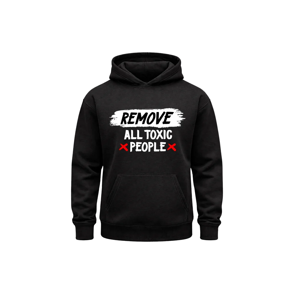 Remove All Toxic People Black Hoodie