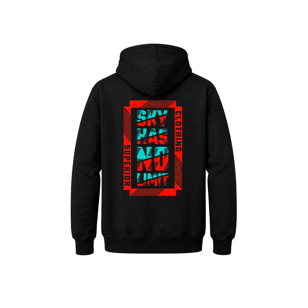 Sky Has No Limit Dual-Print Pullover Hoodie