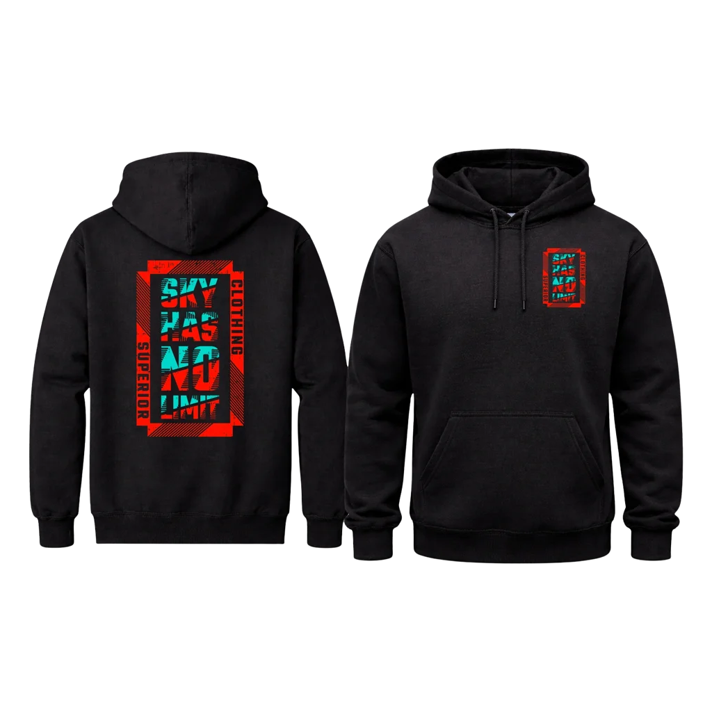 Sky Has No Limit Dual-Print Pullover Hoodie