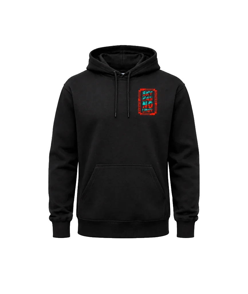 Sky Has No Limit Front And Back Print Hoodie