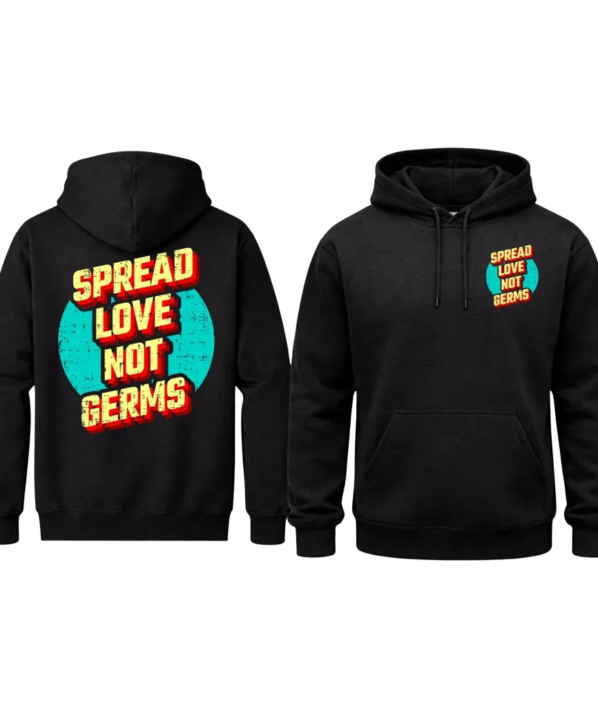 Spread Love Not Germs Dual-Print Hoodie