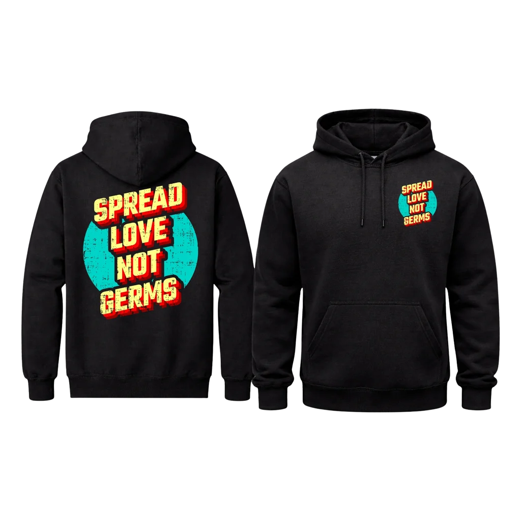Spread Love Not Germs Dual-Print Hoodie