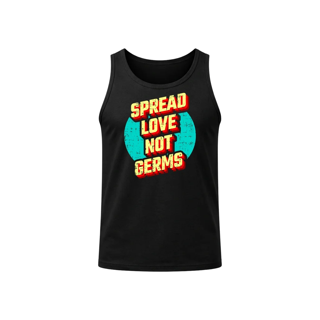 Spread Love Not Germs Graphic Tank Top