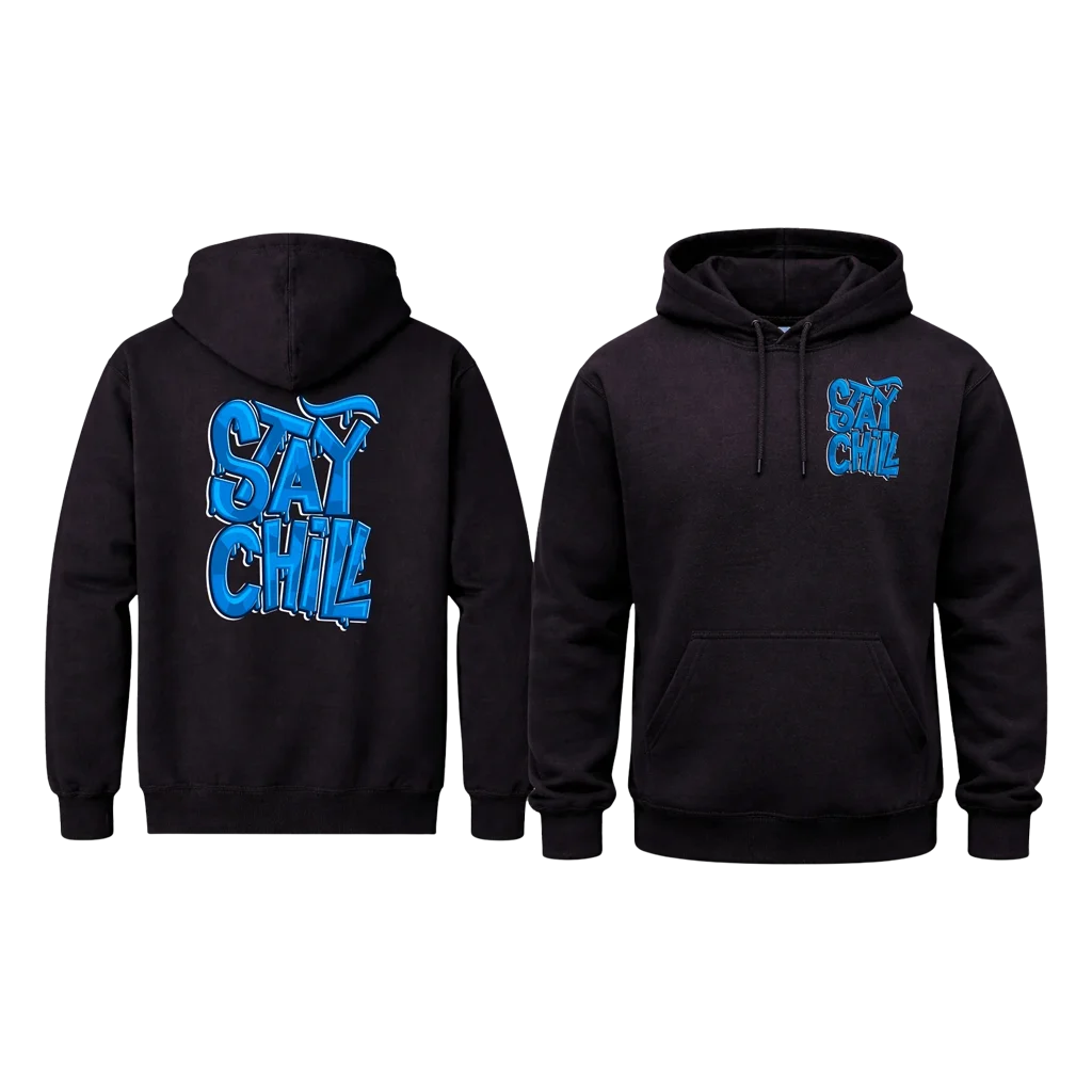 Stay Chill Front and Back Print Hoodie