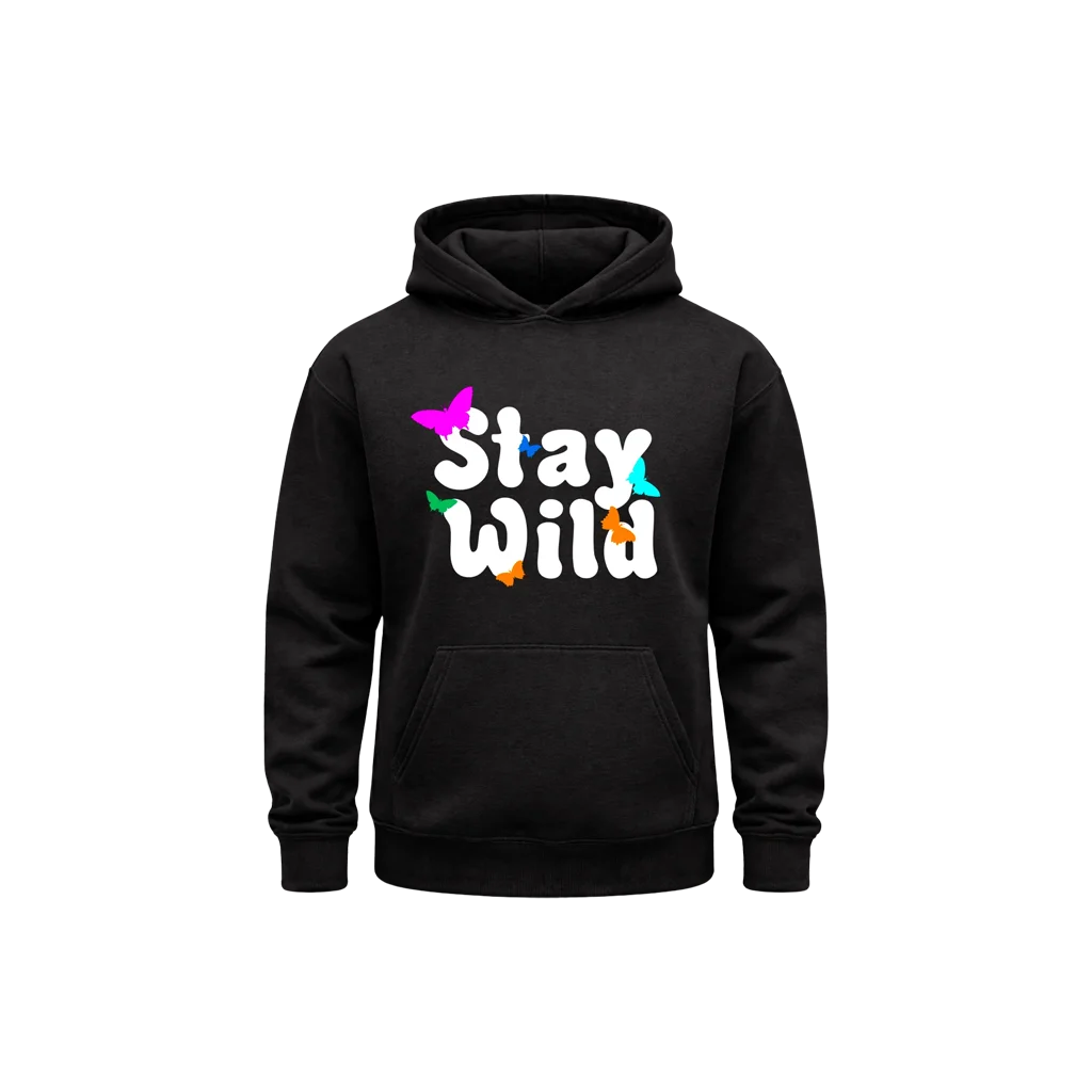 Stay Wild Black Hoodie