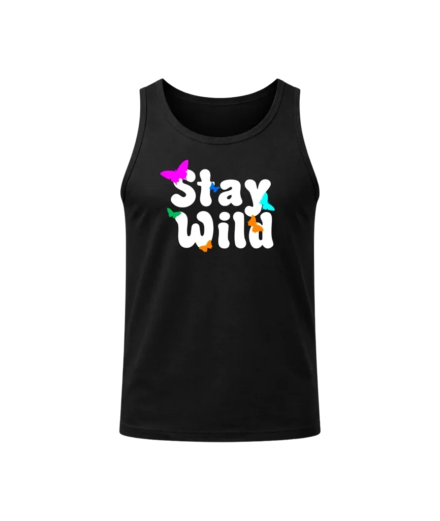 Stay Wild Casual Black Vest