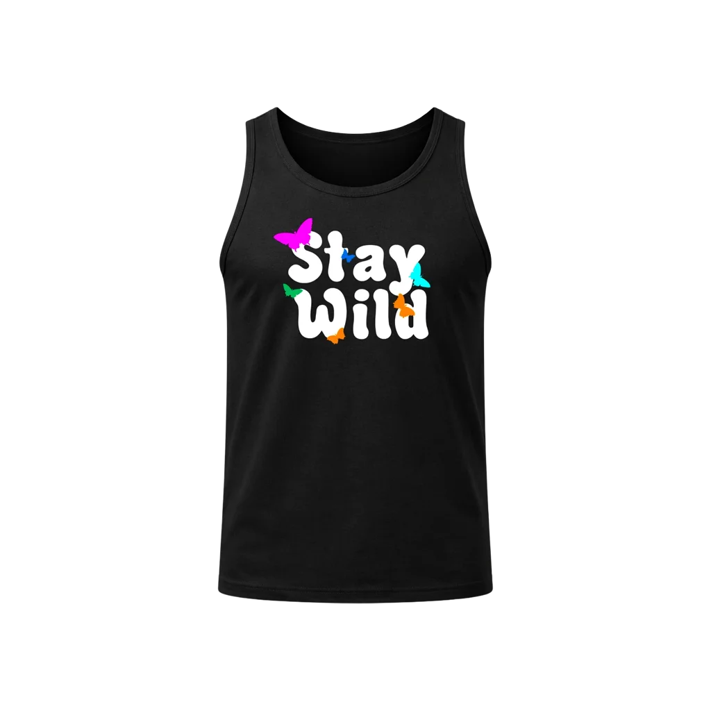 Stay Wild Casual Black Vest