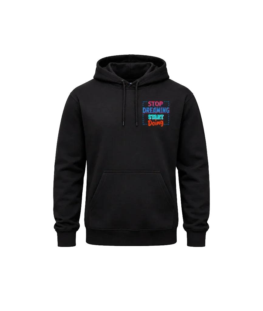 Stop Dreaming Start Doing Dual-Print Graphic Hoodie